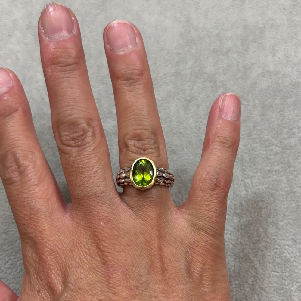 Peridot 14K Ring sz 7